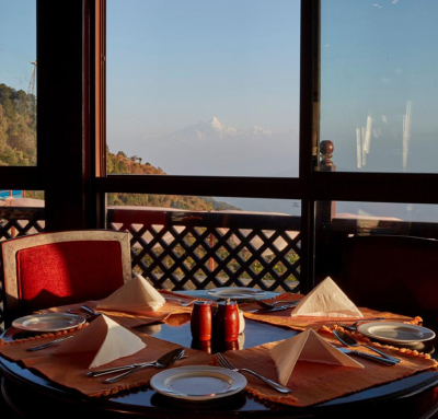 Dining area at Chandragiri resort