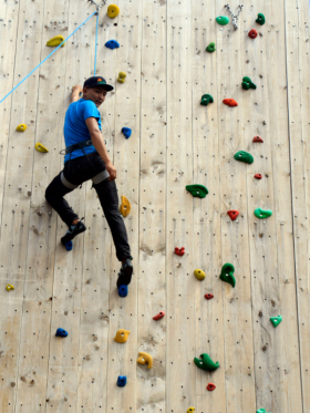 wall climbing at Chandragiri Hills