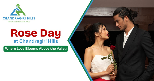 Couples celebrating Rose Day at Chandragiri Hills