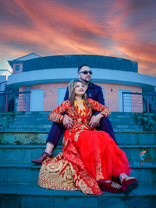 Destination wedding photoshoot at Chandragiri Hills