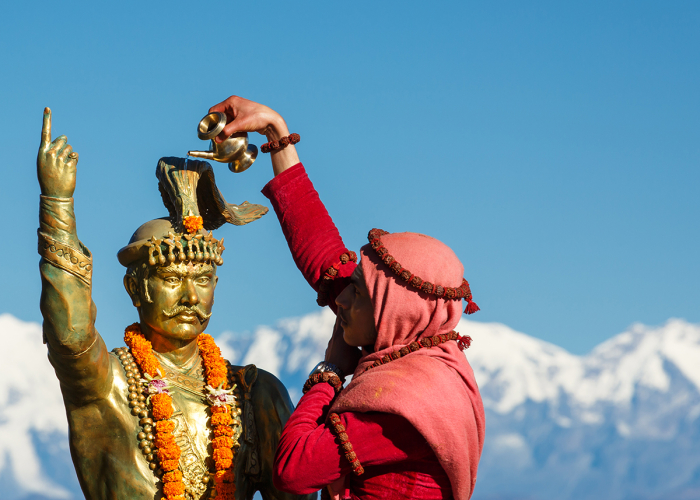 Prithvi Narayan Shah Statue at Chandragiri Hills