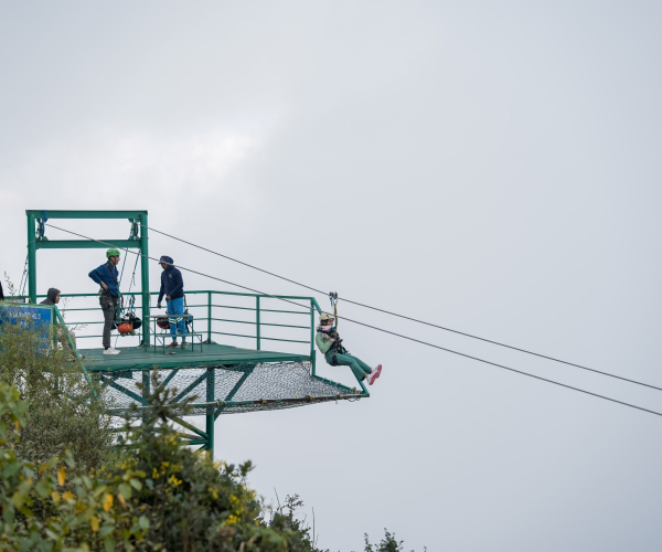 zipline at Chandragiri Hills