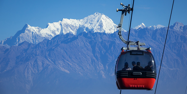 Cable car ride at Chandragiri