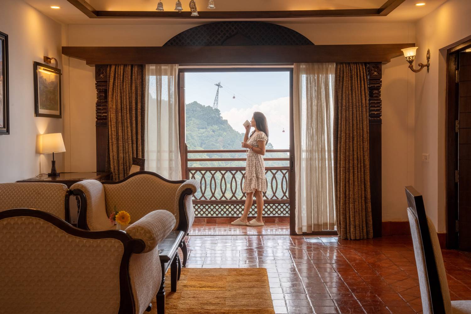 Rooms corridor at Chandragiri Hills Resort