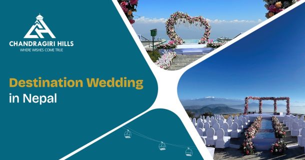Destination wedding setup at Chandragiri Hills, a hilltop wedding venue near Kathmandu